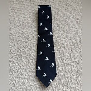 Squash Tie in navy and white, locally made
